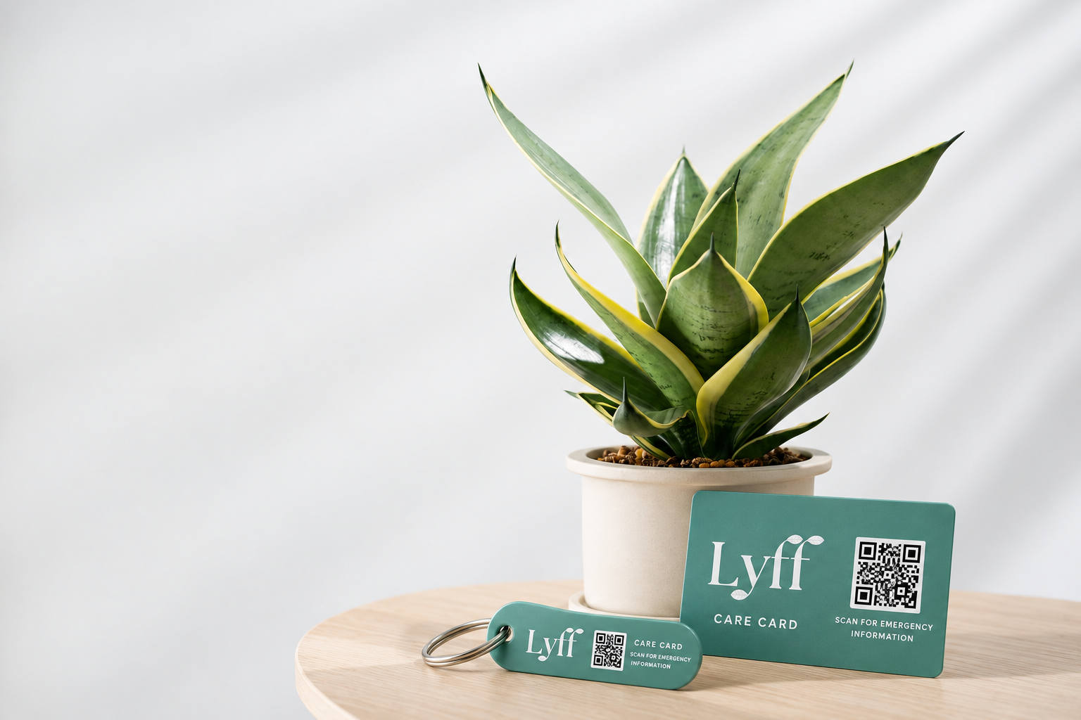 Lyff Care Card and matching key tag