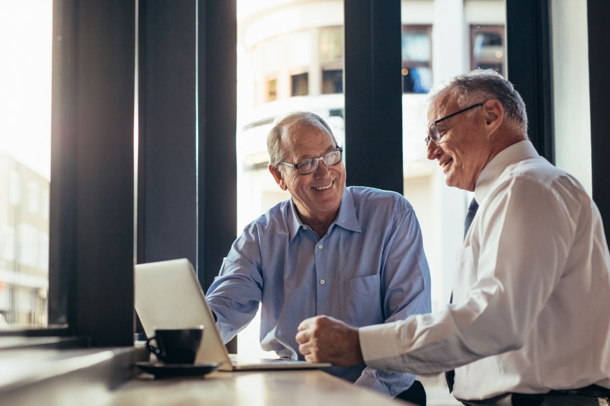 Professional adviser with a client