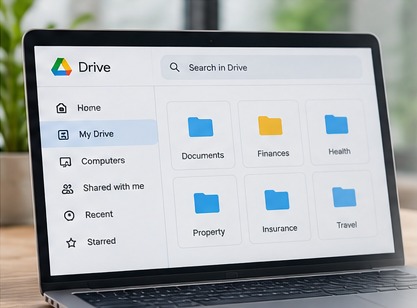 Digital cloud storage folders